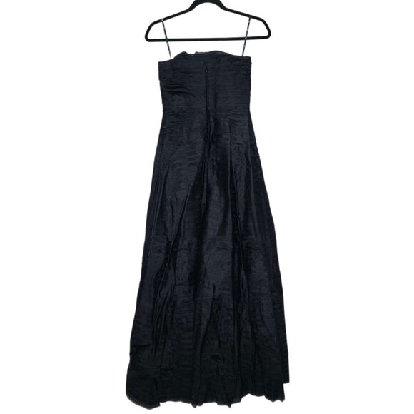 Aje Soundscape Black Strapless Ruffle Tiered Maxi Dress Size US 2 AU 6 - Picture 8 of 13